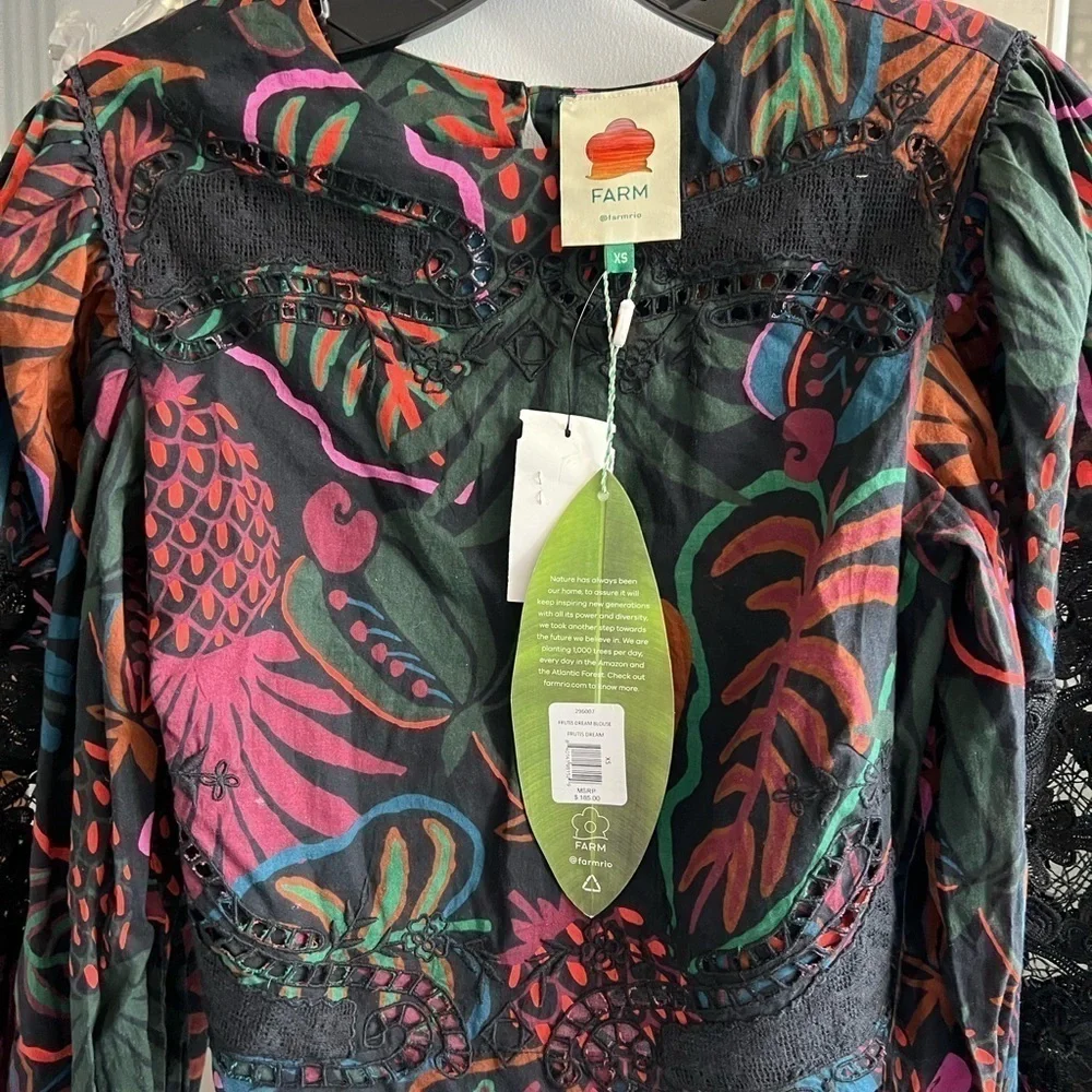 FARM RIO Frutis Dream Balloon-Sleeve Blouse - Picture 5 of 15